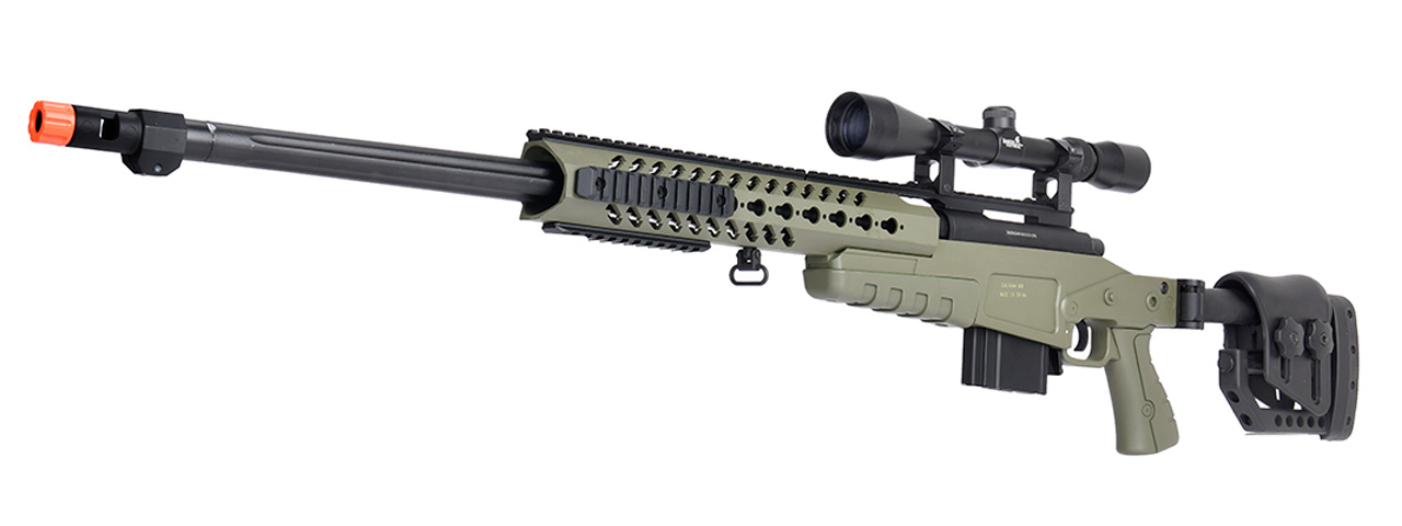 WellFire MB4418-2 Bolt Action Airsoft Sniper Rifle w/ Scope (OD GREEN) - Click Image to Close