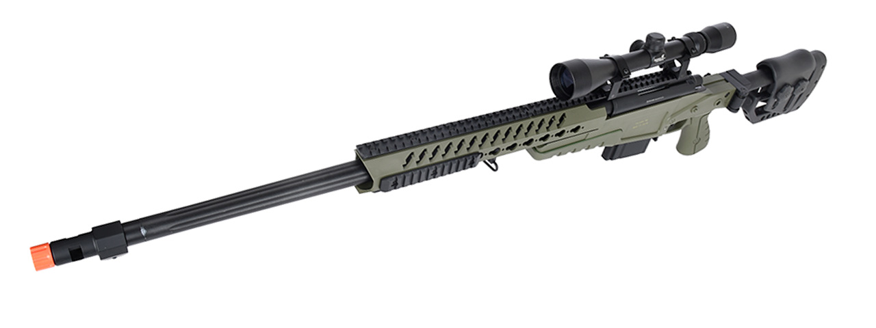 WellFire MB4418-2 Bolt Action Airsoft Sniper Rifle w/ Scope (OD GREEN)