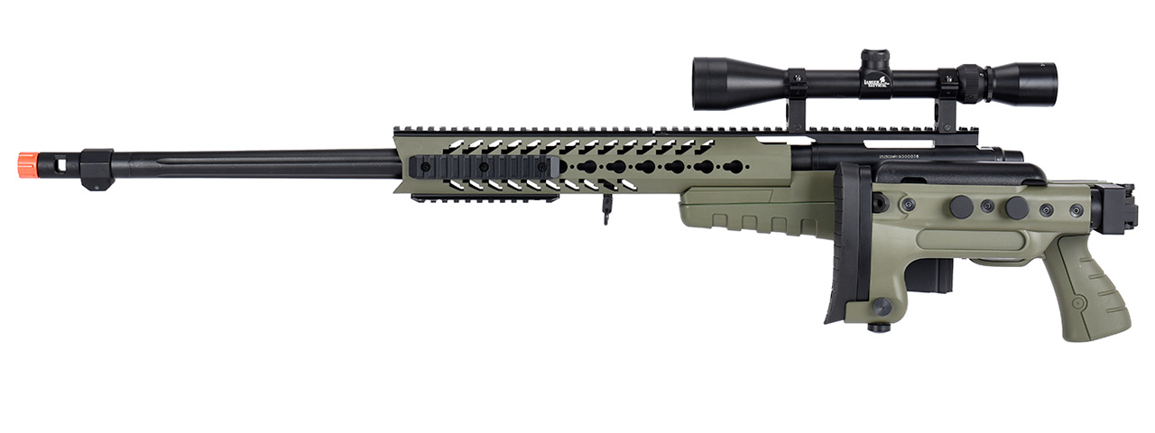 WellFire MB4418-3 Bolt Action Airsoft Sniper Rifle w/ Scope (OD GREEN) - Click Image to Close