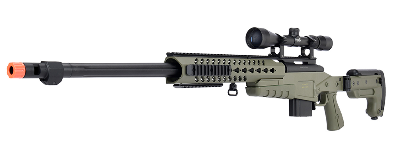 WellFire MB4418-3 Bolt Action Airsoft Sniper Rifle w/ Scope (OD GREEN) - Click Image to Close