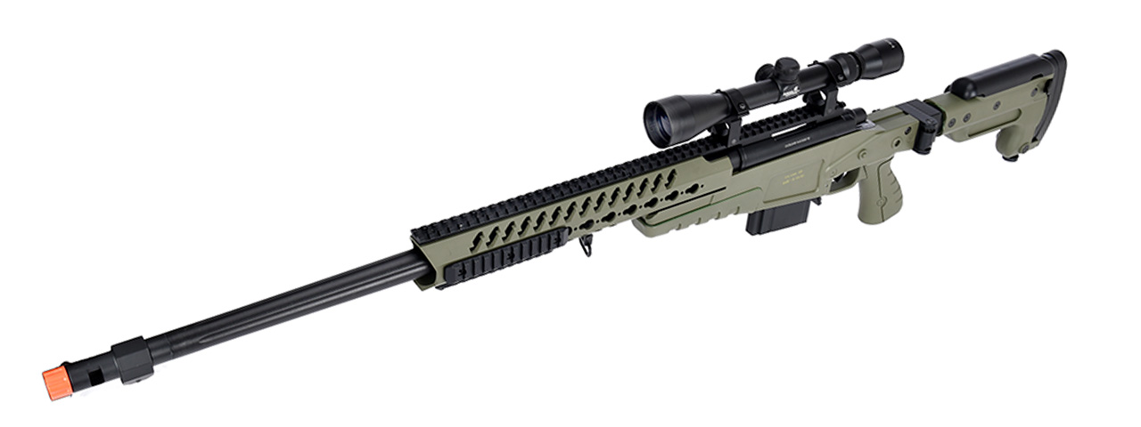 WellFire MB4418-3 Bolt Action Airsoft Sniper Rifle w/ Scope (OD GREEN) - Click Image to Close