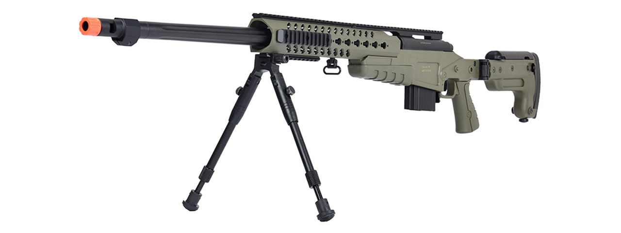 WellFire MB4418-3 Bolt Action Airsoft Sniper Rifle w/ Bipod (OD GREEN)