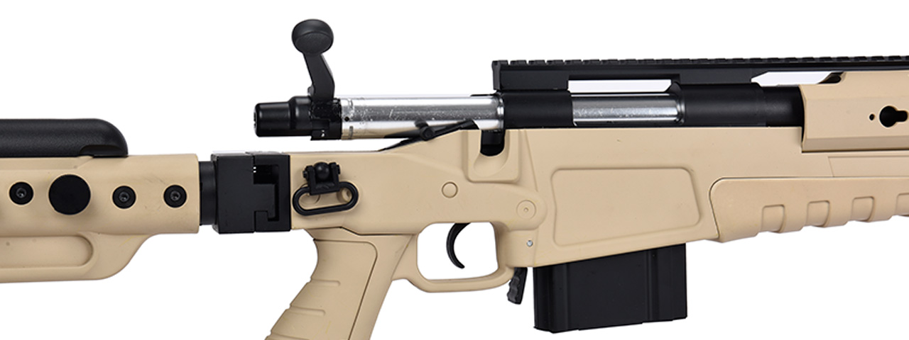 WellFire MB4418-3 Bolt Action Airsoft Sniper Rifle (TAN) - Click Image to Close