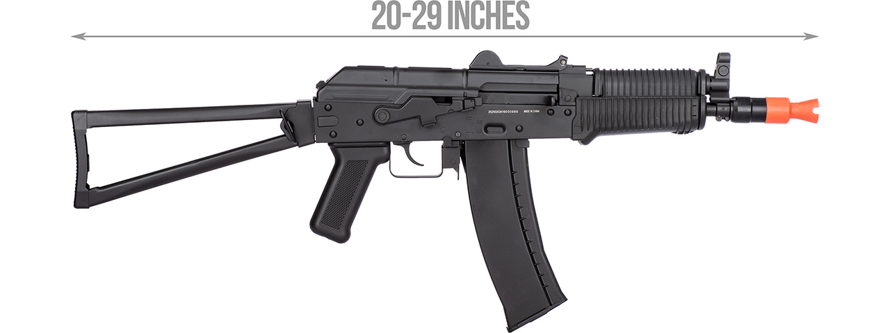 WellFire AK74U Gas Blowback GBB Airsoft Rifle (BLACK) - Click Image to Close