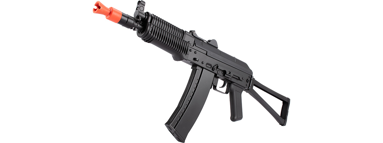 WellFire AK74U Gas Blowback GBB Airsoft Rifle (BLACK) - Click Image to Close