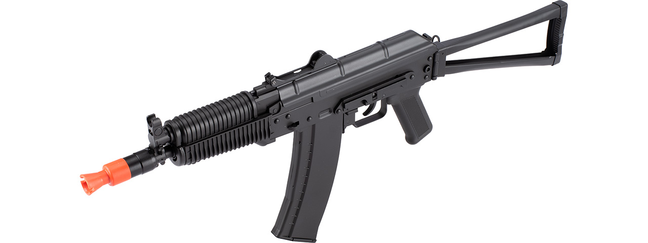 WellFire AK74U Gas Blowback GBB Airsoft Rifle (BLACK) - Click Image to Close