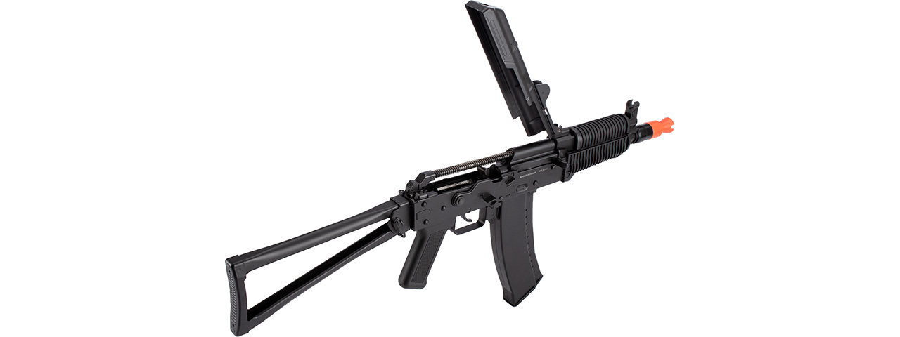 WellFire AK74U Gas Blowback GBB Airsoft Rifle (BLACK) - Click Image to Close
