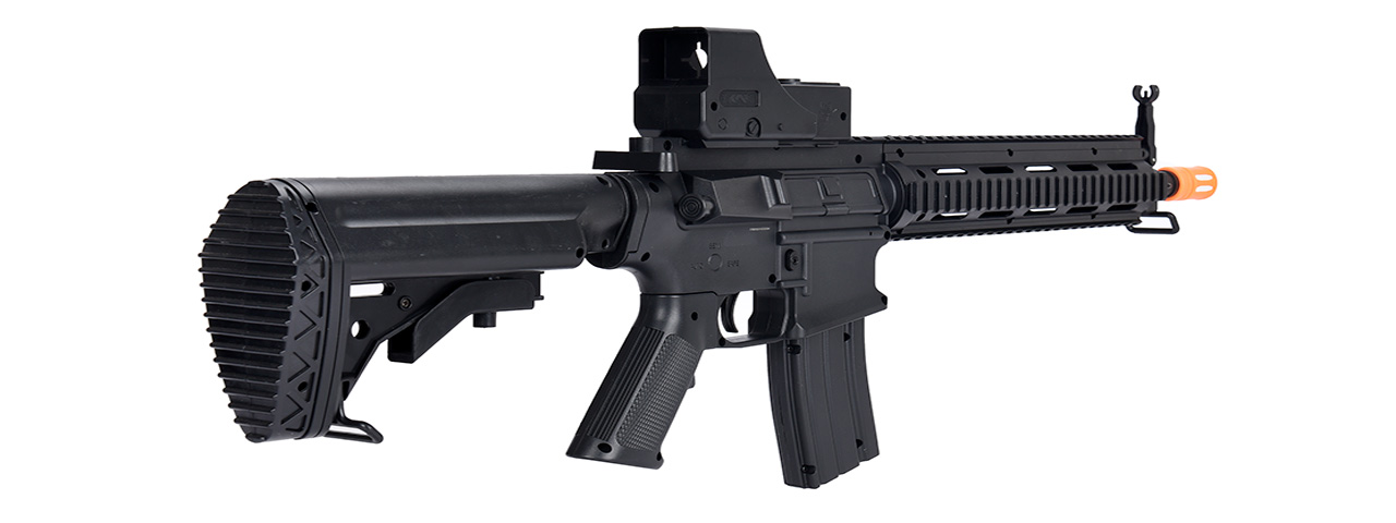 UK ARMS P2219 10.5" RIS SPRING M4 RIFLE W/ MOCK DOT SIGHT (BLACK) - Click Image to Close