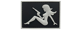 G-Force Mudflap Girl w/ Pistol PVC (Right) Patch (BLACK/GRAY)