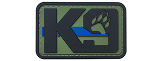 G-Force K9 Dog Paw PVC Morale Patch (OLIVE GREEN)