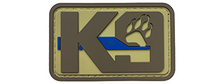 G-Force K9 Dog Paw PVC Morale Patch (TAN)