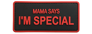 G-Force "Mama Says I'm Special" PVC Morale Patch (BLACK / RED)