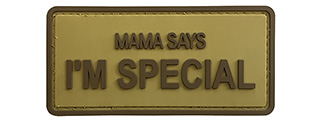 G-Force "Mama Says I'm Special" PVC Morale Patch (TAN)