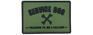 G-Force Service Dog Training to Be a Soldier PVC Morale Patch (OLIVE GREEN)