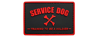 G-Force Service Dog Training to Be a Soldier PVC Morale Patch (RED)