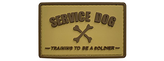 G-Force Service Dog Training to Be a Soldier PVC Morale Patch (TAN)