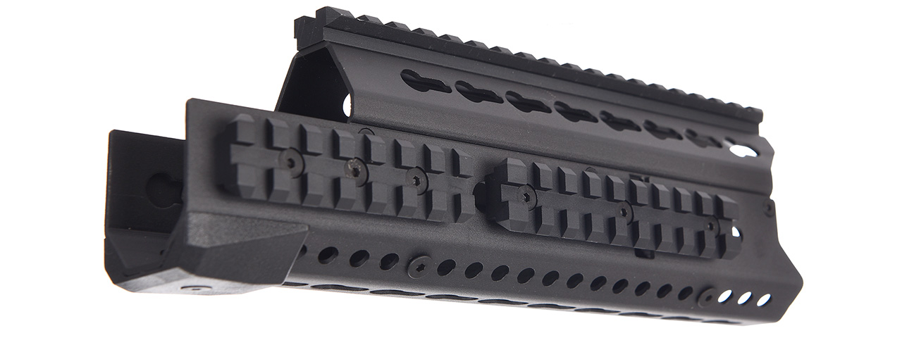 LCT Airsoft 9.5 Inch AK KeyMod Handguard Rail (BLACK) - Click Image to Close