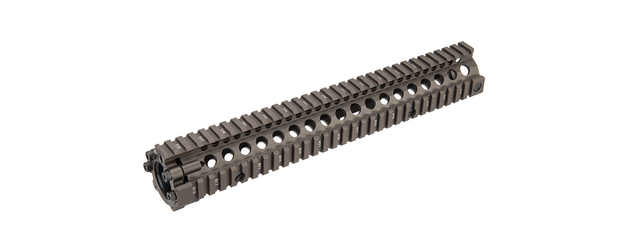Ranger Armory 12" Quad Picatinny M4 Handguard Rail System for Airsoft Rifles (COYOTE BROWN)