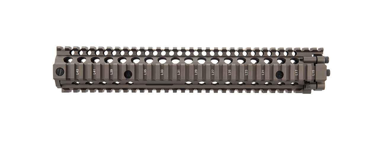 Ranger Armory 12" Quad Picatinny M4 Handguard Rail System for Airsoft Rifles (COYOTE BROWN)