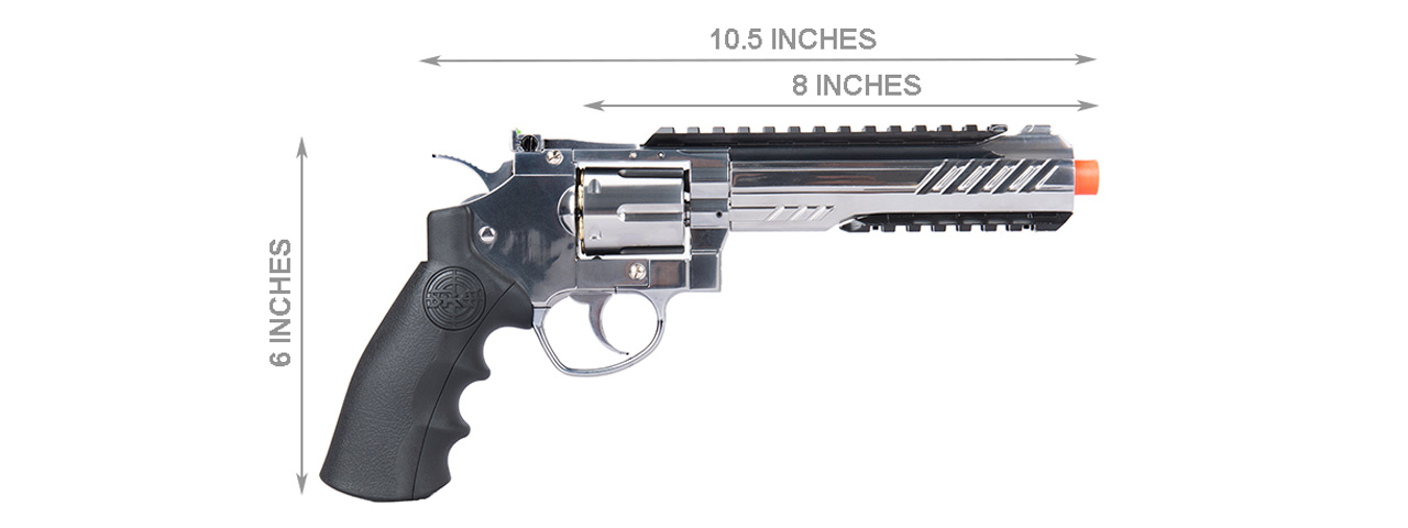 SRC 6" Titan Full Metal CO2 Airsoft Revolver (SILVER) - Click Image to Close