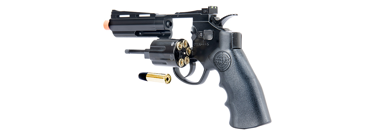 SRC 4" Titan Full Metal CO2 Airsoft Revolver (BLACK) - Click Image to Close