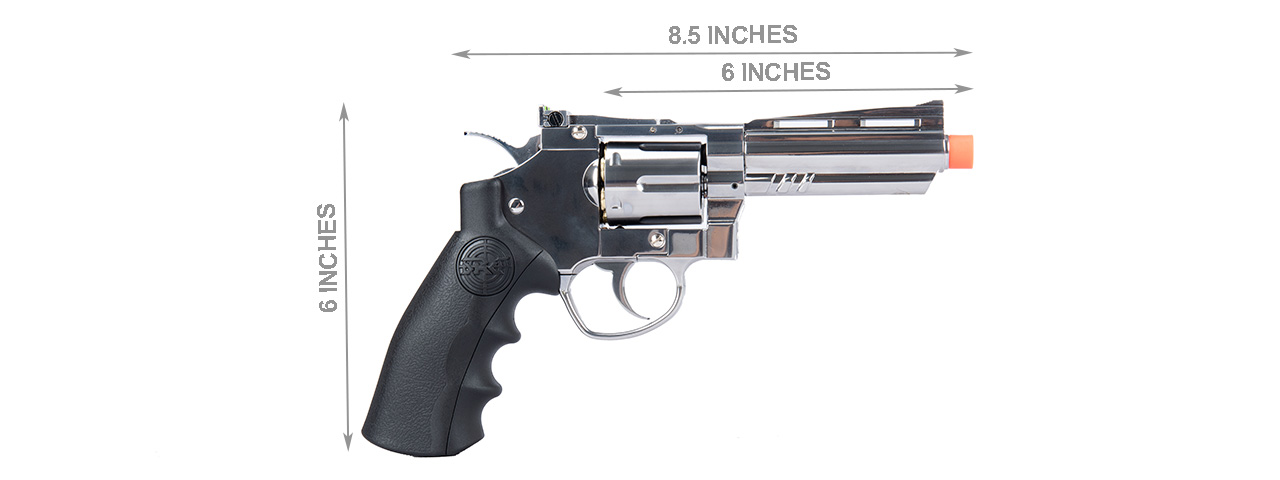 SRC 4" Titan Full Metal CO2 Airsoft Revolver (SILVER) - Click Image to Close