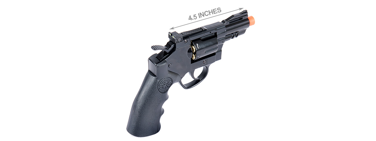 SRC 2.5" Titan Full Metal CO2 Airsoft Revolver (BLACK) - Click Image to Close