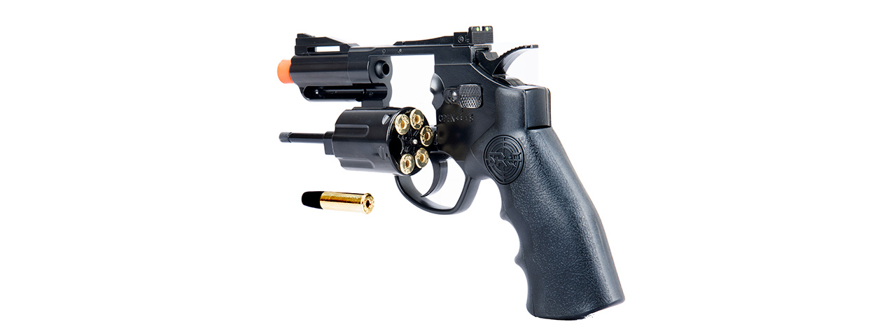 SRC 2.5" Titan Full Metal CO2 Airsoft Revolver (BLACK) - Click Image to Close