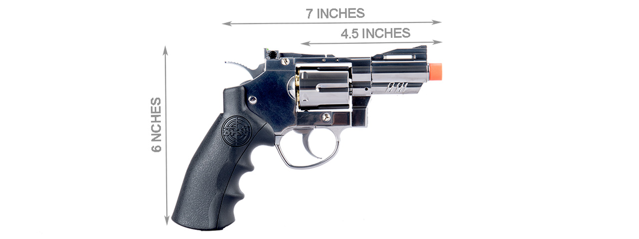 SRC 2.5" Titan Full Metal CO2 Airsoft Revolver (SILVER) - Click Image to Close