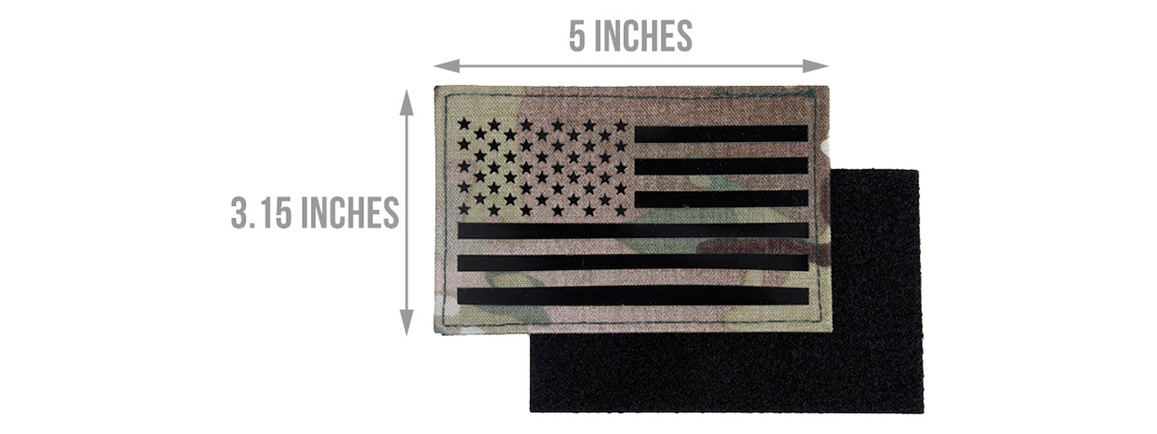 American Flag Embroidered Morale Patch (CAMO) - Click Image to Close