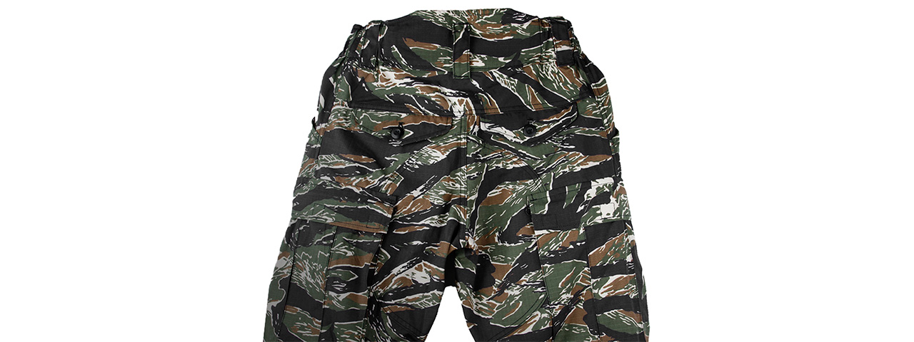 Tactical Combat Elastic Waist Pants [MED] (TIGER STRIPE) - Click Image to Close