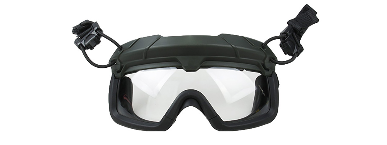 Quick-Detach Airsoft Goggles for BUMP Type Helmets (OD GREEN)