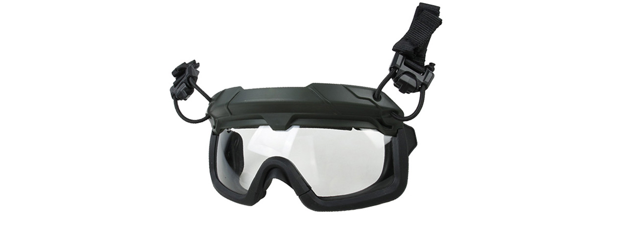 Quick-Detach Airsoft Goggles for BUMP Type Helmets (OD GREEN)