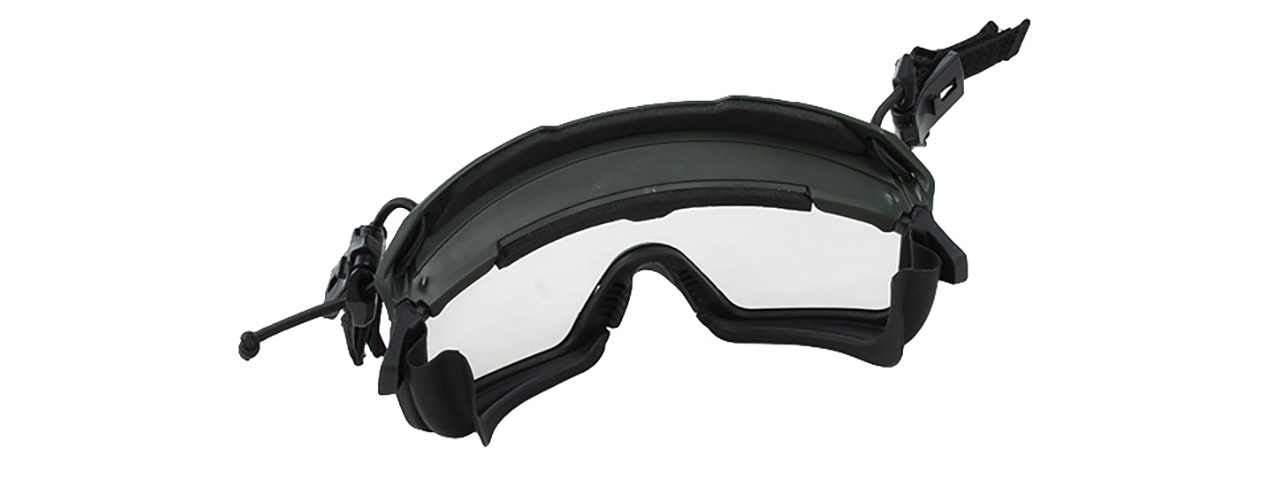 Quick-Detach Airsoft Goggles for BUMP Type Helmets (OD GREEN) - Click Image to Close