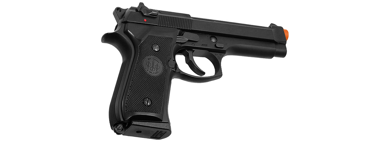 Tokyo Marui M92F Military Airsoft Gas Blowback Pistol (BLACK) - Click Image to Close