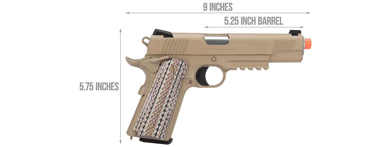 Tokyo Marui M45 "Desert Sand" Gas Blowback Airsoft Pistol (TAN) - Click Image to Close