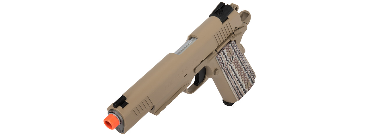 Tokyo Marui M45 "Desert Sand" Gas Blowback Airsoft Pistol (TAN) - Click Image to Close