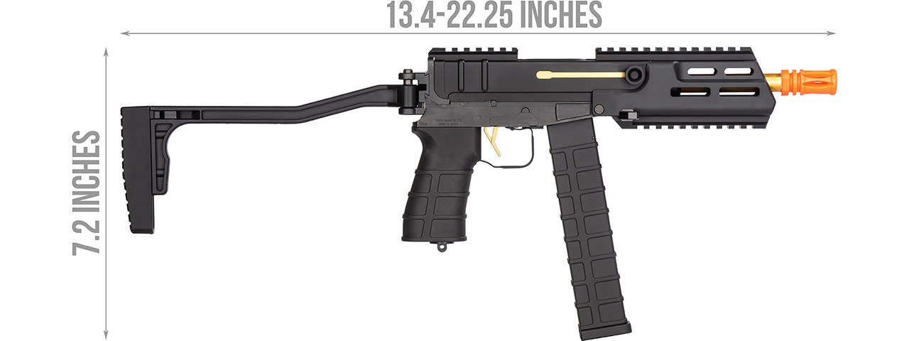 Tokyo Marui Scorpion Mod M Airsoft Submachine Gun AEG (BLACK) - Click Image to Close