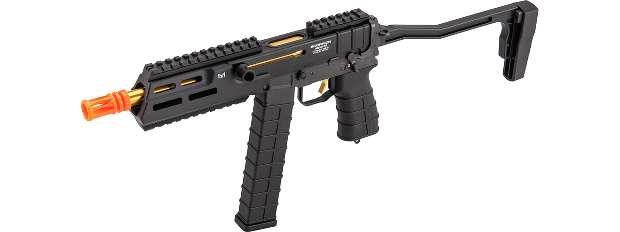 Tokyo Marui Scorpion Mod M Airsoft Submachine Gun AEG (BLACK) - Click Image to Close