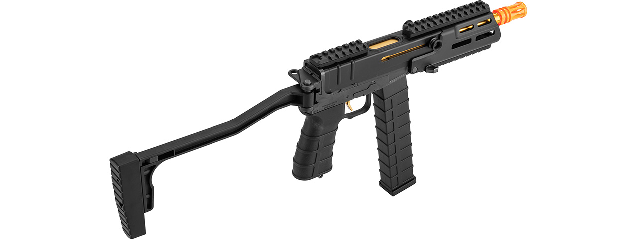 Tokyo Marui Scorpion Mod M Airsoft Submachine Gun AEG (BLACK) - Click Image to Close