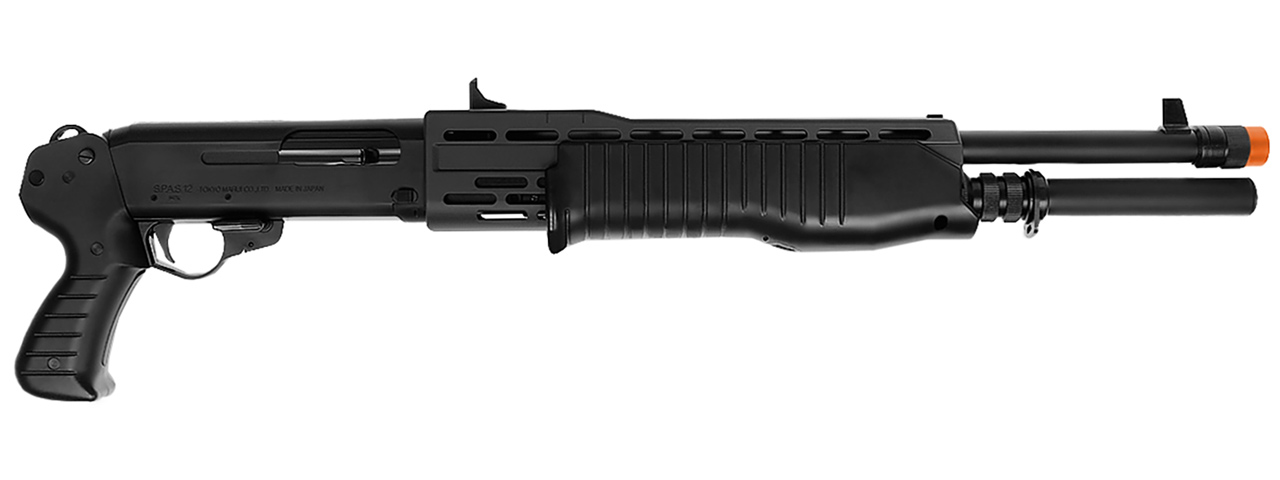 Tokyo Marui SPAS 12 Pump Action Airsoft Shotgun (BLACK) - Click Image to Close