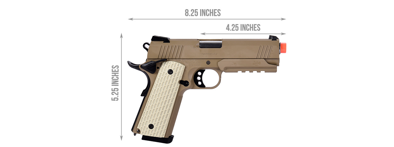 Tokyo Marui Desert Warrior 4.3 Gas Blowback Airsoft Pistol (DESERT) - Click Image to Close