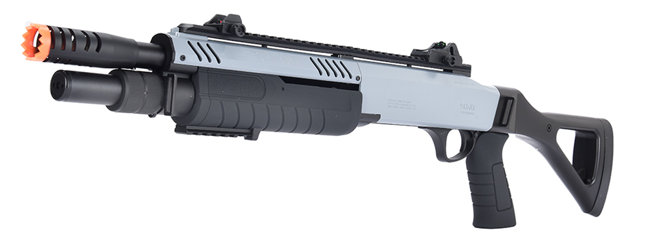 FABARM STF/12 Short Barrel Shotgun w/ Fixed Stock (GREY + BLACK) - Click Image to Close