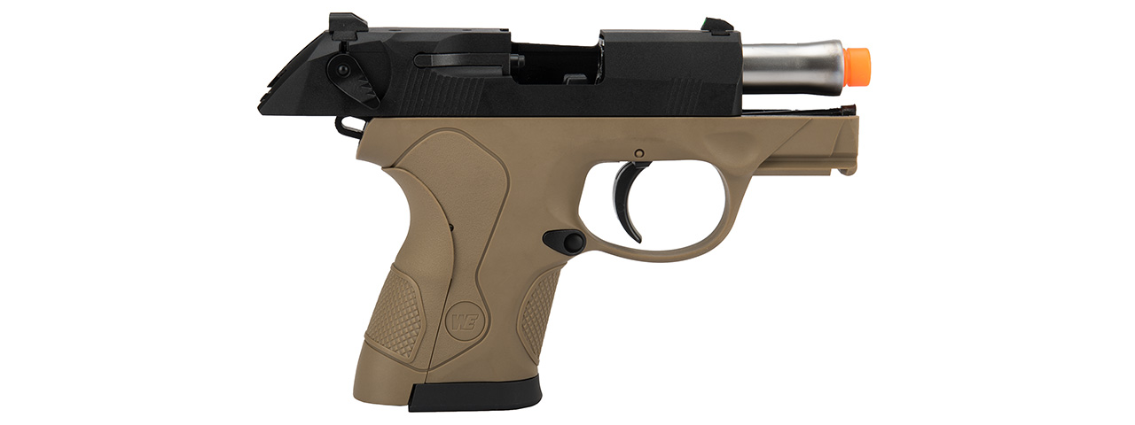 WE Tech Bulldog Compact Full Metal Gas Blowback Airsoft Pistol (TAN)