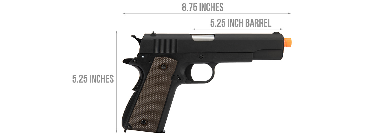 WE Tech Original M1911A1 Gen. 2 Full Metal Gas Blowback Airsoft Pistol (BLACK) - Click Image to Close