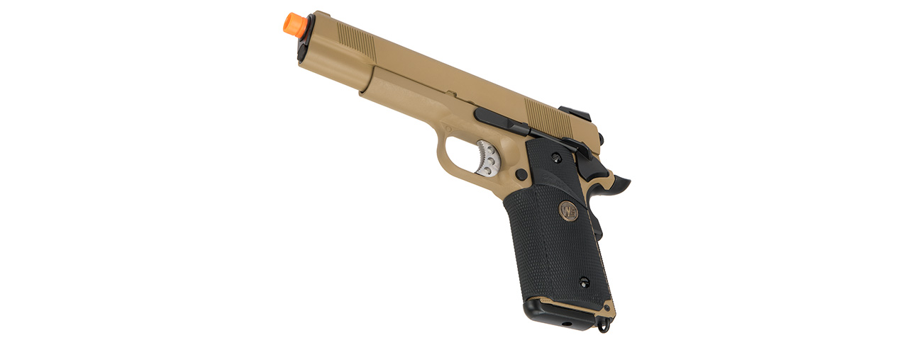 WE Tech 1911 Full Metal MEU Airsoft Gas Blowback Pistol (TAN)