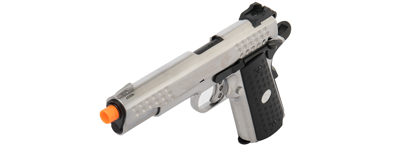 WE Tech Full Metal Knighthawk 1911 Gas Blowback Airsoft Pistol (SILVER) - Click Image to Close