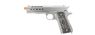 WE Tech 1911 Hex Cut Gen. 2 Gas Blowback Airsoft Pistol (SILVER)