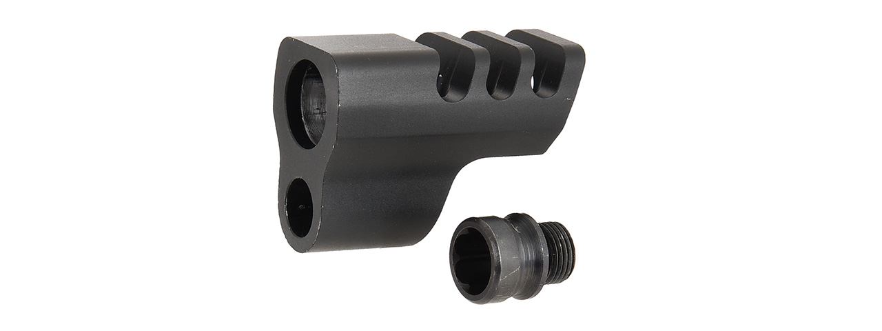 WE Tech IPSC X004 Competition Airsoft Pistol Compensator (BLACK) - Click Image to Close