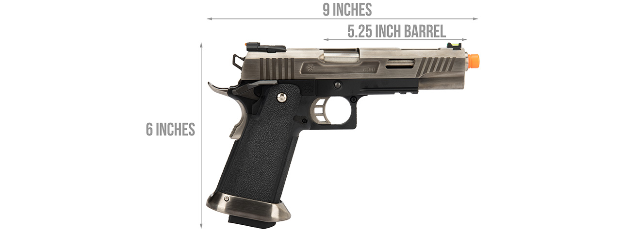 WE Tech Hi-Capa 5.1 "T-Rex" Competiton Gas Blowback Pistol (SILVER)